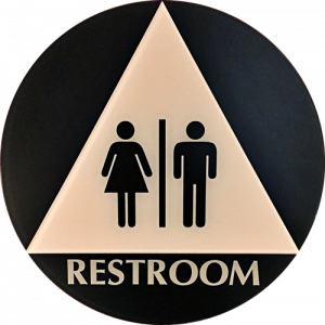 gender neutral bathrooms sign